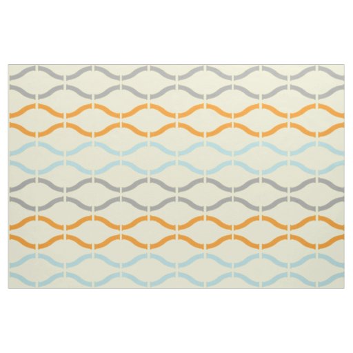 Pastel Retro Funky Geometric Pattern Fabric