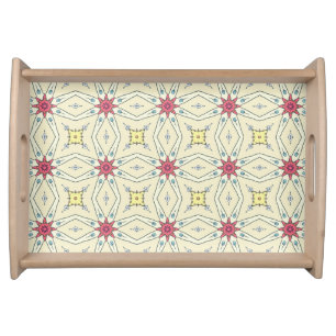 Pastel Retro Geometric Pattern Serving Tray