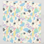 Pastel Retro Memphis Pattern Swirls (Front/Back)