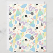 Pastel Retro Memphis Pattern Swirls (Back)