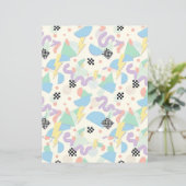 Pastel Retro Memphis Pattern Swirls (Standing Front)