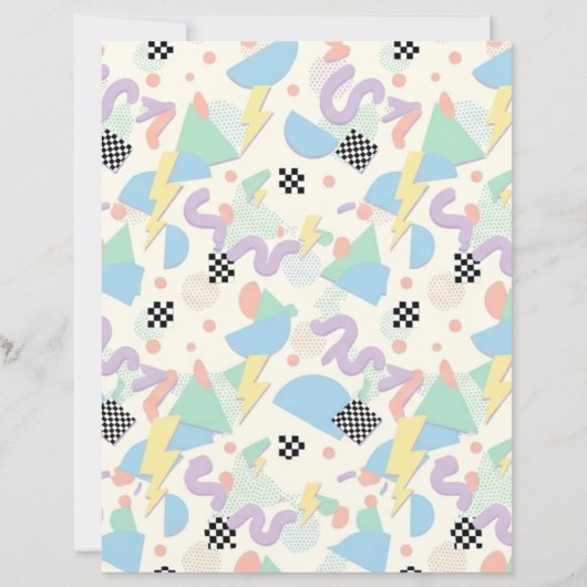 Pastel Retro Memphis Pattern Swirls (Front)