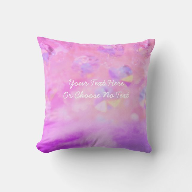 Pastel Retro Pink Blue Purple Aesthetic Love Heart Throw Pillow (Front)