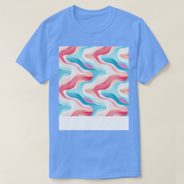 Pastel Ripples Modern Abstract Waves Unleashed 1 T-Shirt (Design Front)