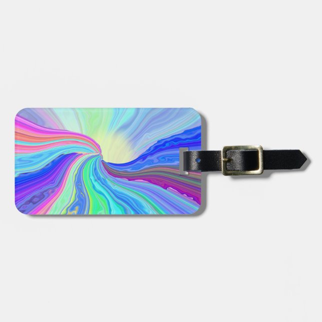 Pastel River Luggage Tag (Front Horizontal)