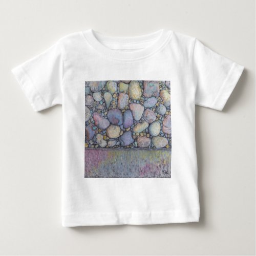 Pastel River Rock and Pebbles Baby T_Shirt