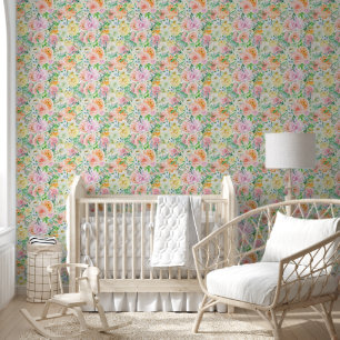 Pastel Romantic Roses Garden Wallpaper