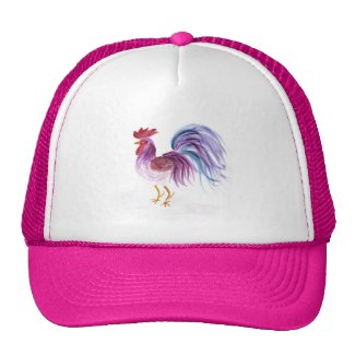 Pastel Rooster by Wendy C. Allen Trucker Hat