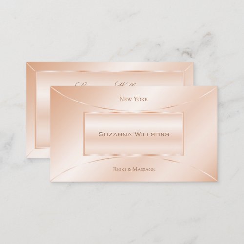 Pastel Rose Coral Luxurious Elegant and Modern Business Card