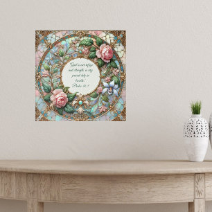 Pastel Rose Garden Customizable Bible Verses Poster