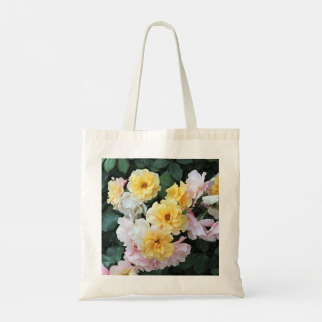 Pastel Rose Garden Tote Bag (Back)