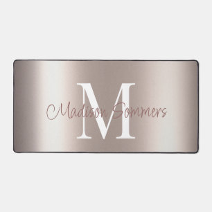 Pastel Rose Gold Foil Gradient Desk Mat