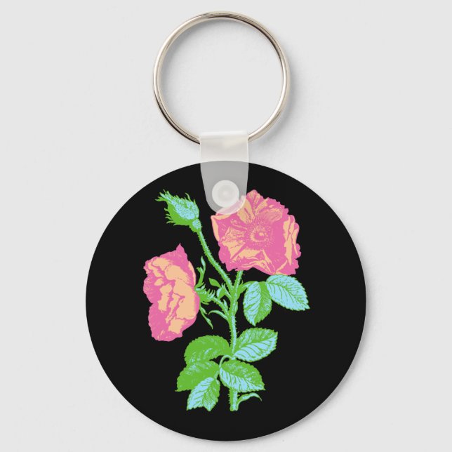 Pastel Rose Keychain (Front)