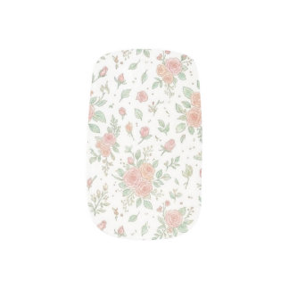 Pastel Rose Nail Art Decal Pattern