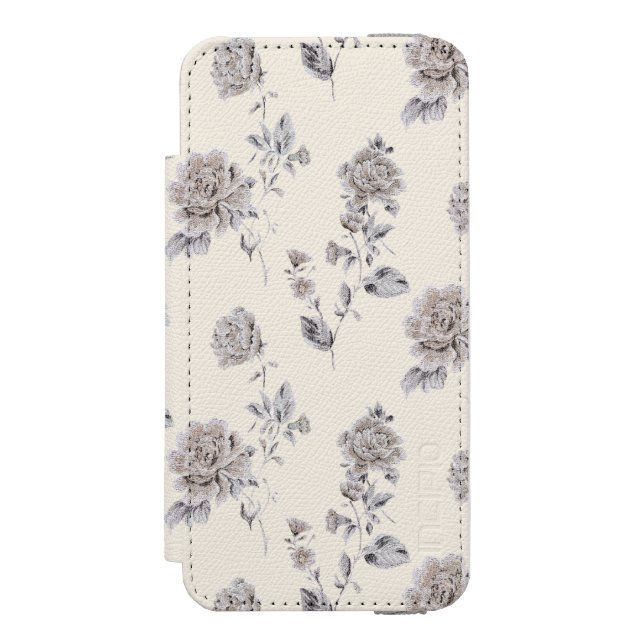 Pastel rose pattern incipio iPhone wallet case (Folio Front)