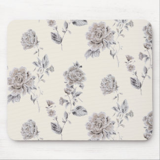 Pastel rose pattern mouse pad