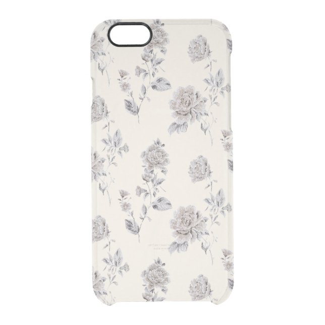 Pastel rose pattern uncommon iPhone case (Back)