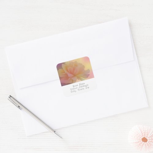 Pastel Rose    Square Sticker