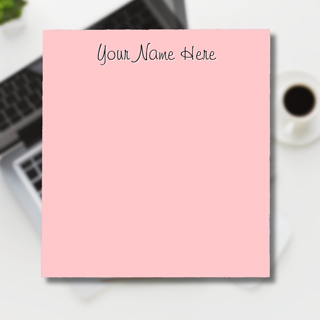 Pastel Rose Unique Personalized Teacher Gifts Notepad (Creator Uploaded)