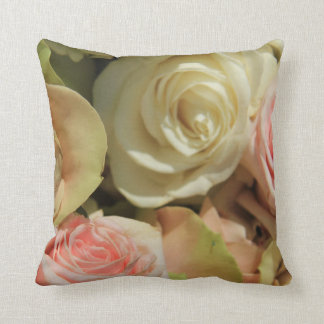 Pastel Roses by The Rose Garden Throw Pillow