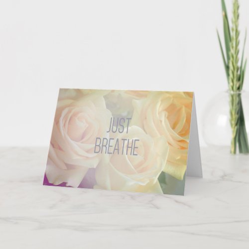 Pastel Roses  Get Well  Encouragement Card