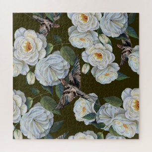 Pastel roses, wedding floral seamless. jigsaw puzzle