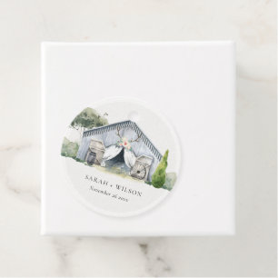 Pastel Rustic Dusky Barnyard Farm Theme Wedding Favor Tags