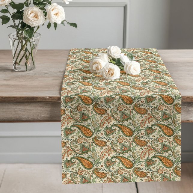 Pastel Rustic Paisley Boho Accent for Your Table Long Table Runner (Pastel Rustic Paisley Boho Accent for Your Table Long Table Runner)