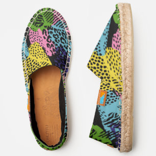Pastel Safari Animal Print Espadrilles