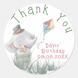 Pastel Safari Animals Personalized Birthday Party  Classic Round Sticker