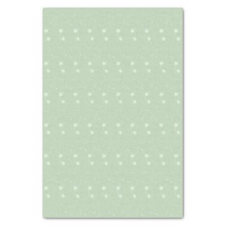 Pastel Sage Green Tiny Flower Print Tissue Paper