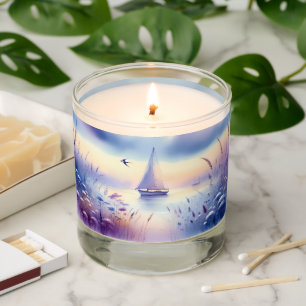 Pastel Sailboat Coastal Dreamscape Scented Candle