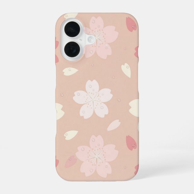 Pastel Sakura Blossom Seamless Pattern Phone Case  (Back)