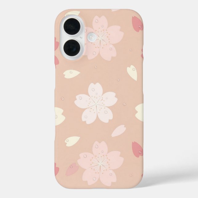 Pastel Sakura Blossom Seamless Pattern Phone Case  (Back)