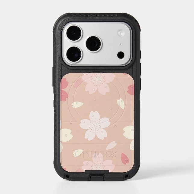 Pastel Sakura Blossom Seamless Pattern Phone Case  (Back)