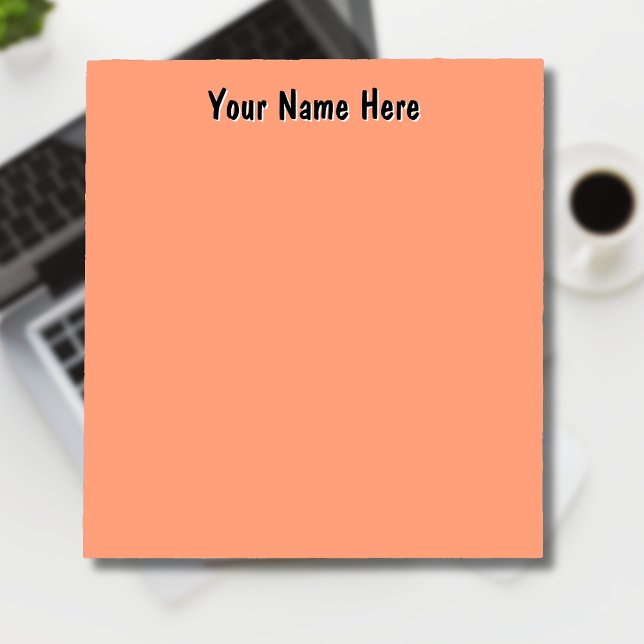 Pastel Salmon Unique Personalized Teacher Gifts Notepad (Creator Uploaded)