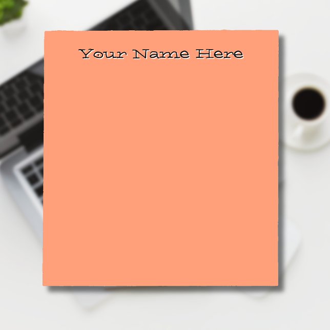 Pastel Salmon Unique Personalized Teacher Gifts Notepad (Creator Uploaded)
