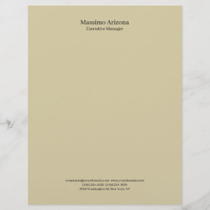Pastel Sand Plain Professional Modern Minimalist Letterhead