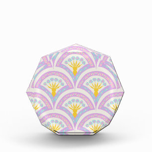 Pastel Scallop Pattern Acrylic Award