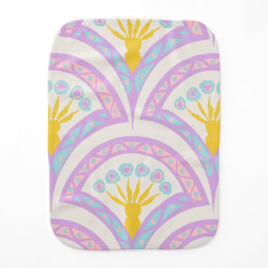 Pastel Scallop Pattern Baby Burp Cloth