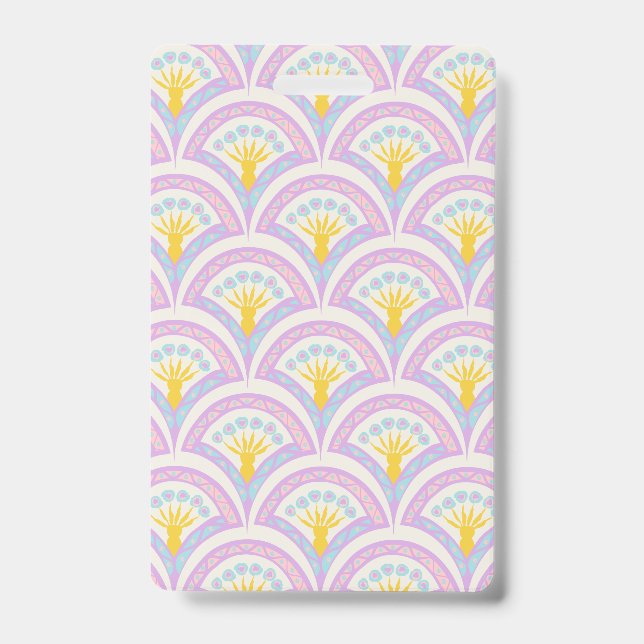 Pastel Scallop Pattern Badge (Front)