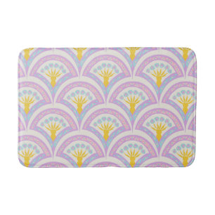 Pastel Scallop Pattern Bath Mat