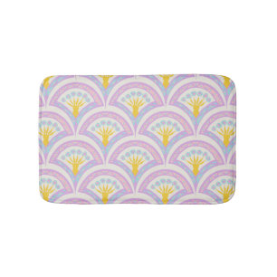 Pastel Scallop Pattern Bath Mat
