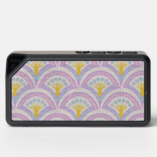 Pastel Scallop Pattern Bluetooth Speaker (Front)