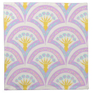 Pastel Scallop Pattern Cloth Napkin