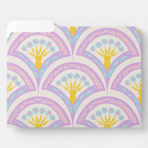 Pastel Scallop Pattern File Folder