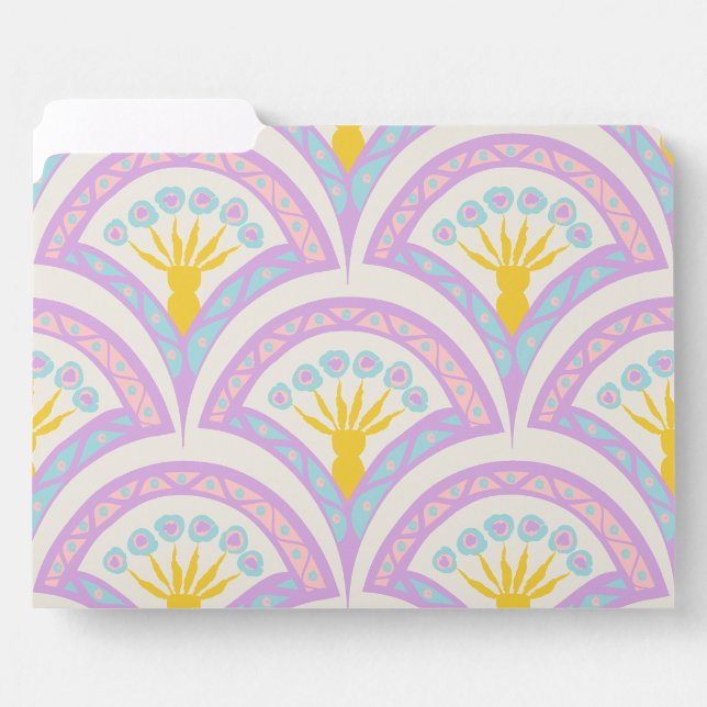 Pastel Scallop Pattern File Folder (Front Left)
