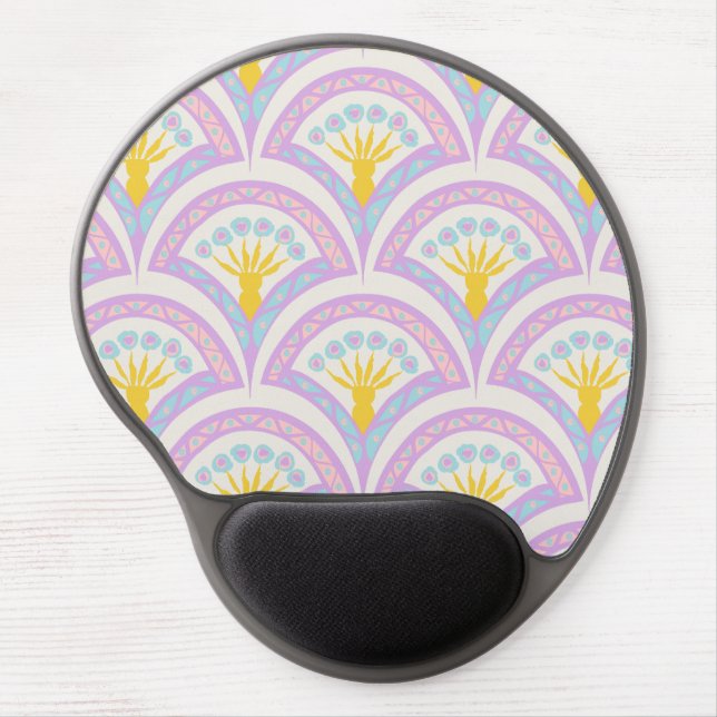 Pastel Scallop Pattern Gel Mouse Pad (Front)
