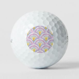 Pastel Scallop Pattern Golf Balls