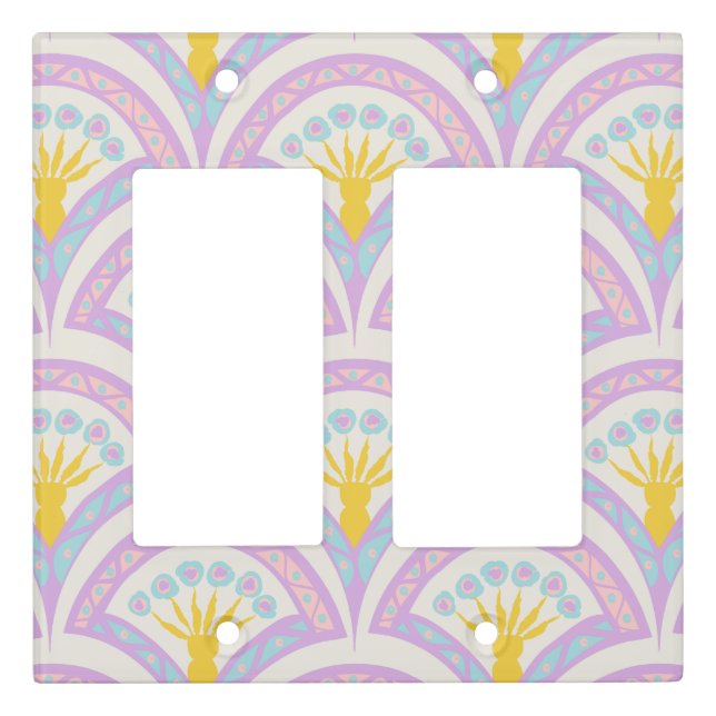 Pastel Scallop Pattern Light Switch Cover (Front)